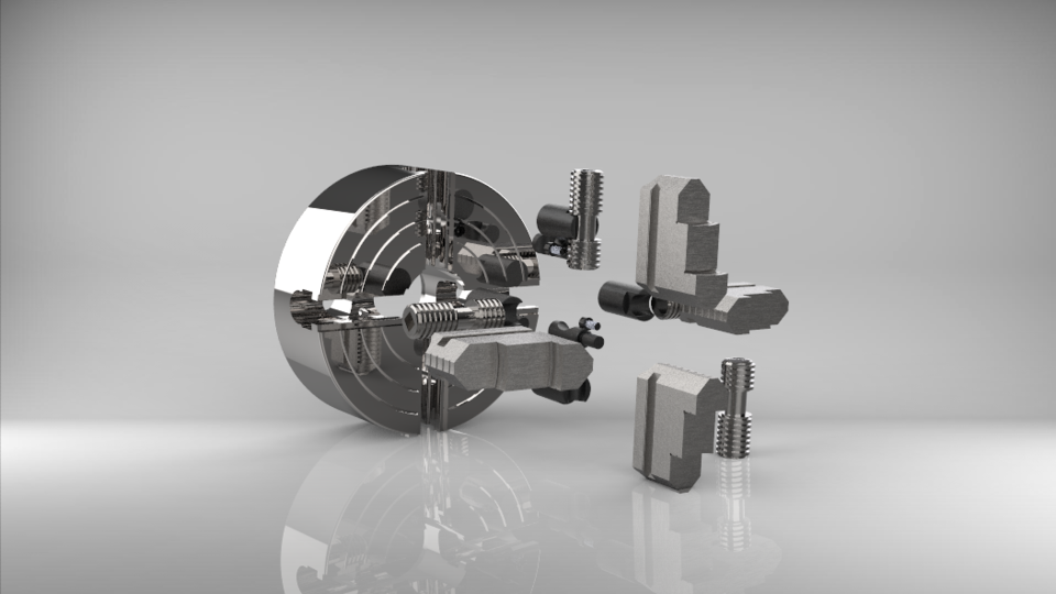Lathe Chuck 3D CAD Model Library GrabCAD