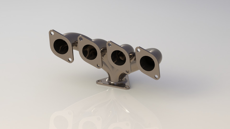 Exhaust Manifold 3D CAD Model Library GrabCAD