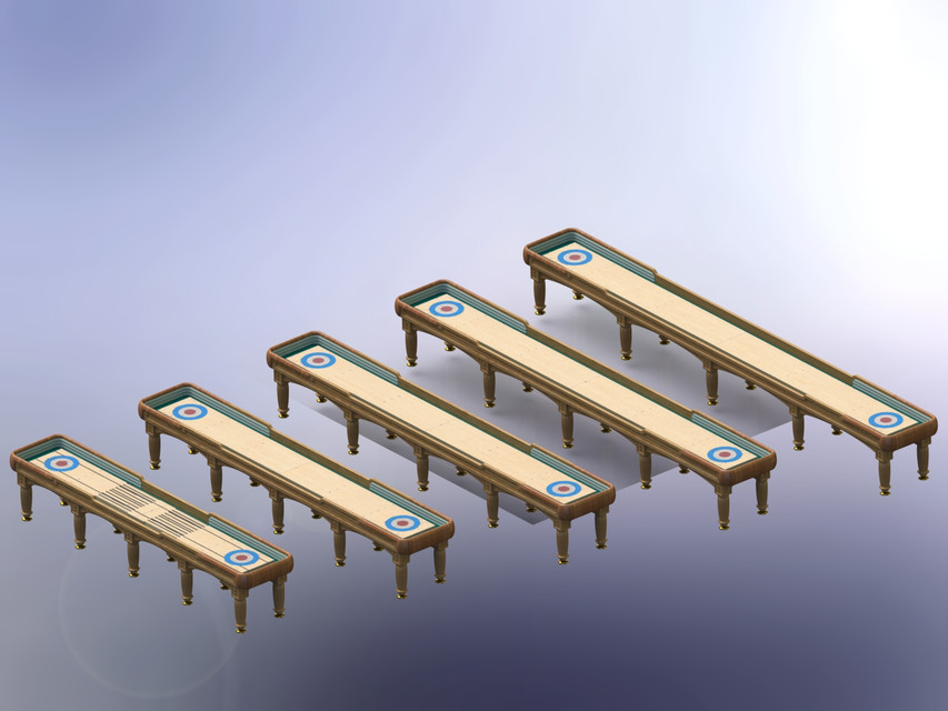 SHUFFLEBOARD TABLE 3D CAD Model Library GrabCAD