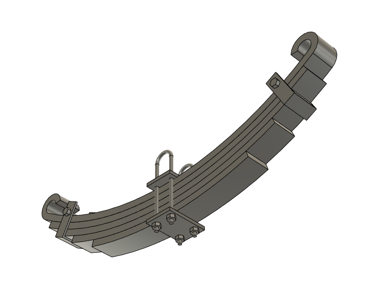Leaf Spring 3D CAD Model Library GrabCAD