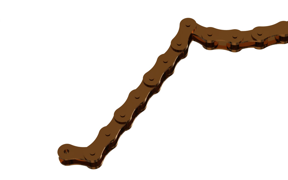 Roller Chain or Bush Roller Chain 3D CAD Model Library GrabCAD