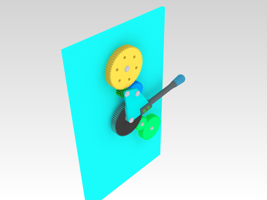 Tumbler Gear Mechanism 3D CAD Model Library GrabCAD