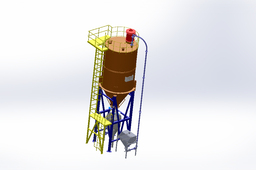 POWDER SILO AND TRANSFER CONVEYOR