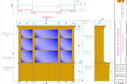 Wall Cabinet with glass back wall