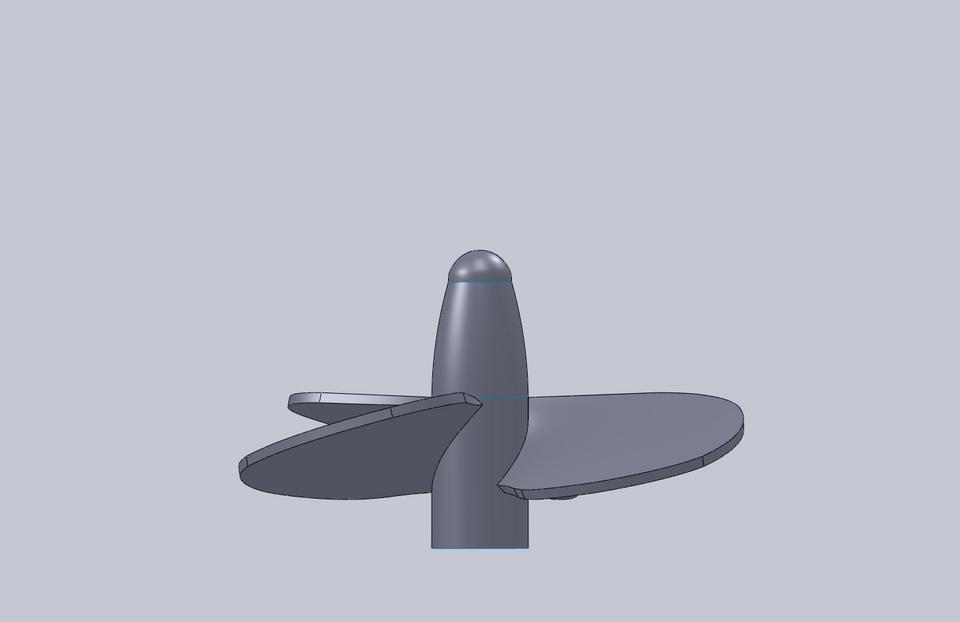 3 bladed propeller (submarine toy) 3D CAD Model Library GrabCAD