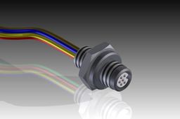 Male Threaded Nano Circular Panel Mount Connector - Omnetics MNCP Option PP