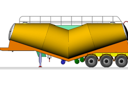 CEMENT BULKIER -BANANA TYPE SEMI-TRAILER