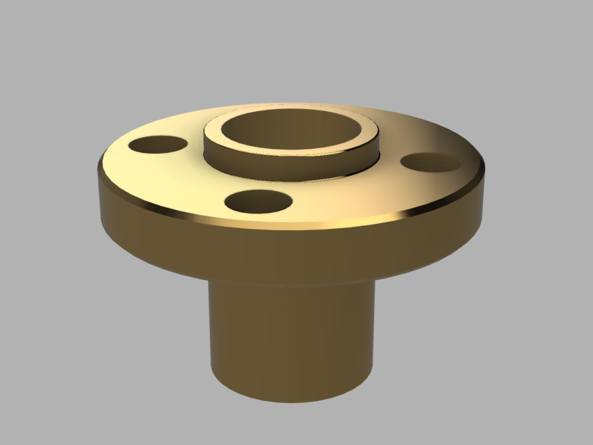 TR8 lead screw brass nut 3D CAD Model Library GrabCAD
