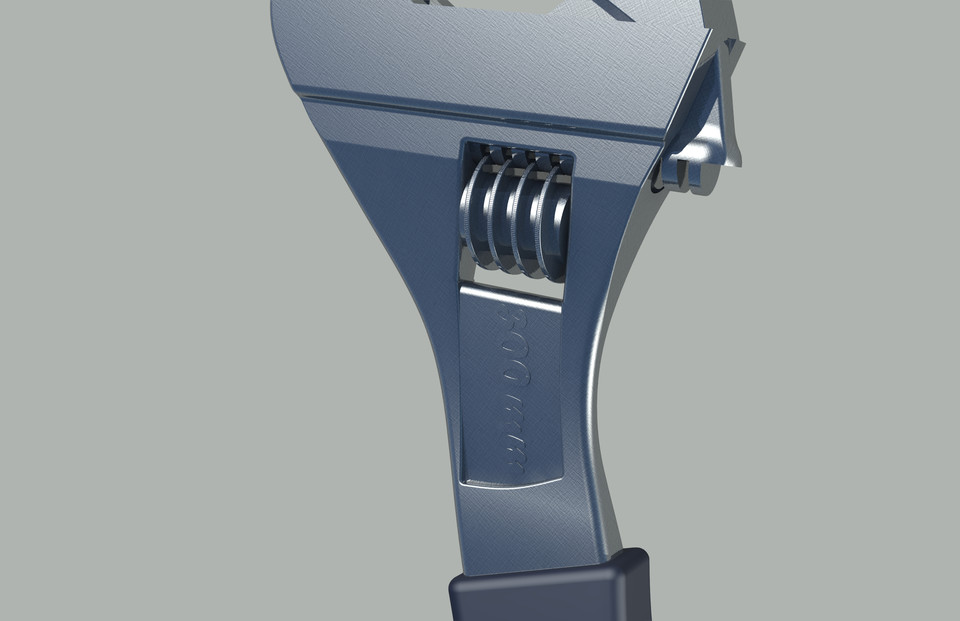 Adjustable spanner wrench 3D CAD Model Library GrabCAD