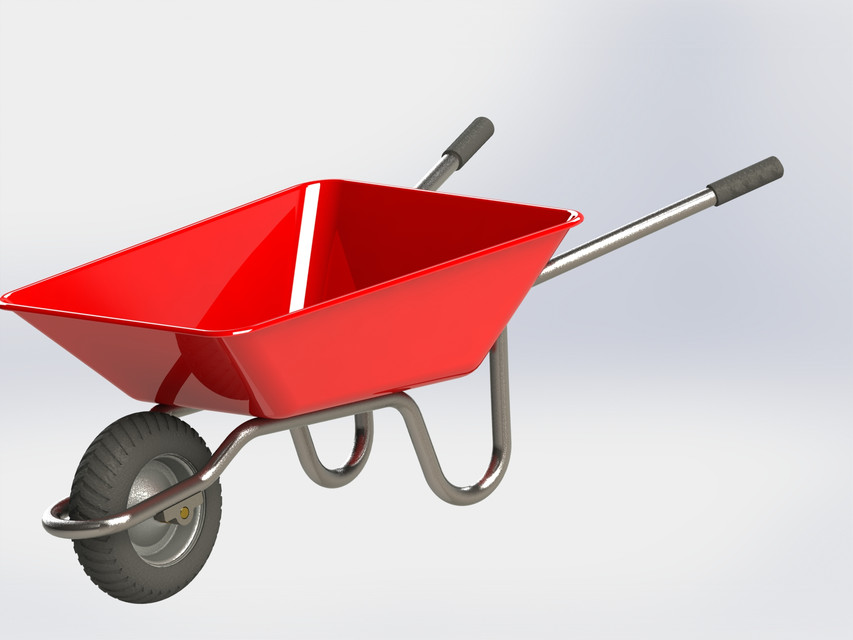 wheelbarrow 3D CAD Model Library GrabCAD