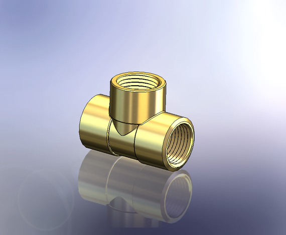 Tee 1/2"BSP Female Brass