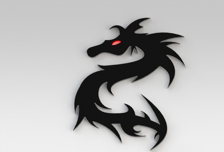 Dragon Emblem 3d Cad Model Library Grabcad