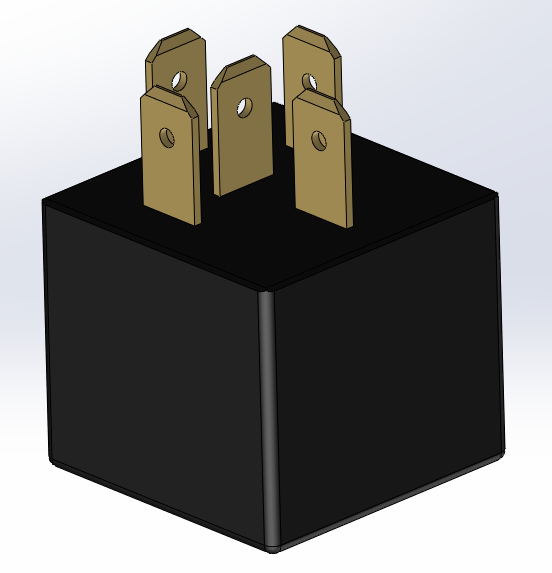 Bosch style 30A automotive relay - dimensionally accurate