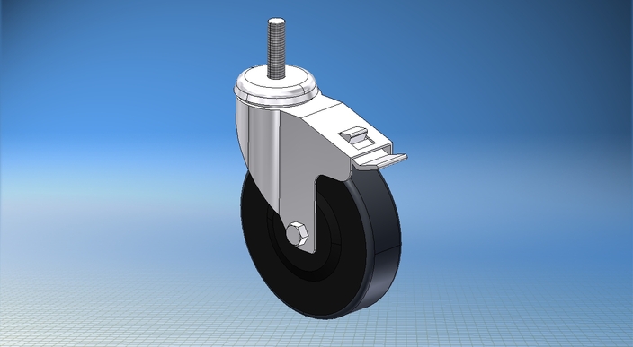 Bosch Rexroth Locking Caster - 125mm Heavy Duty