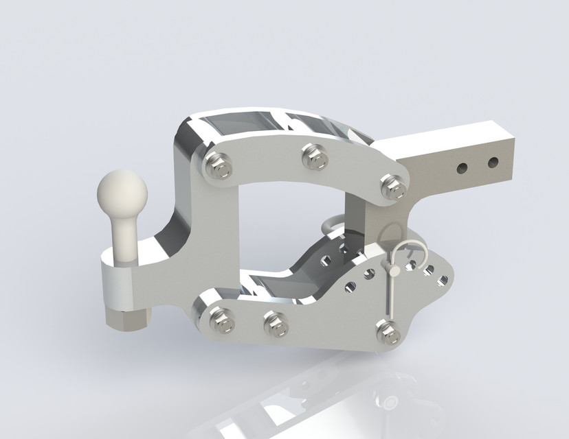 Height Adjustable Drawbar v2 3D CAD Model Library GrabCAD
