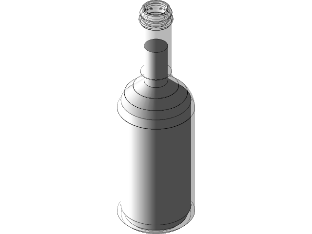 Corona coronita beer bottle with liquid | 3D CAD Model Library | GrabCAD