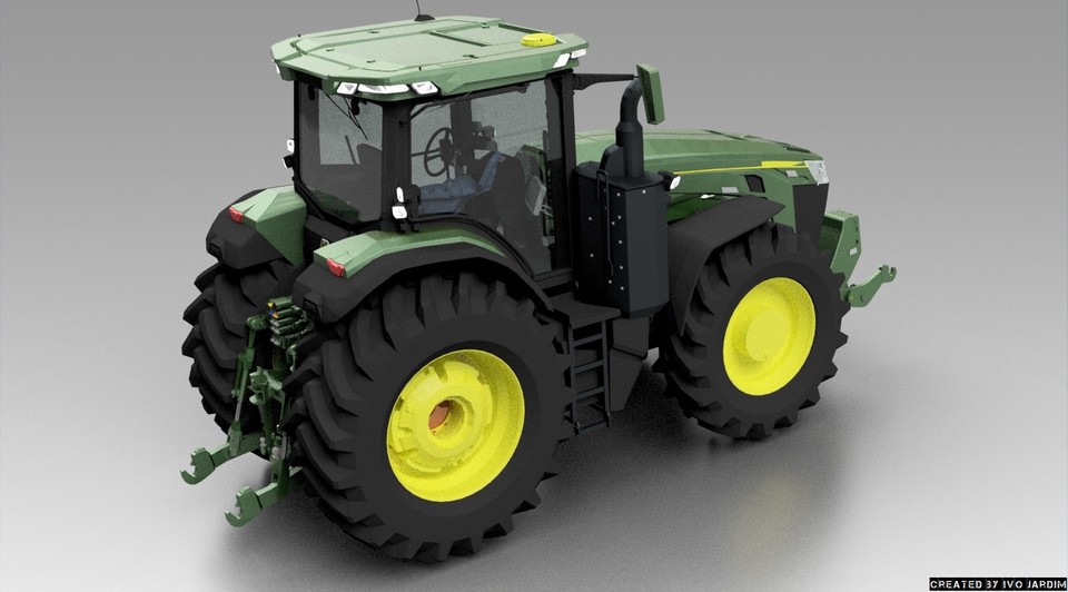 Tractor 3D CAD Model Library GrabCAD