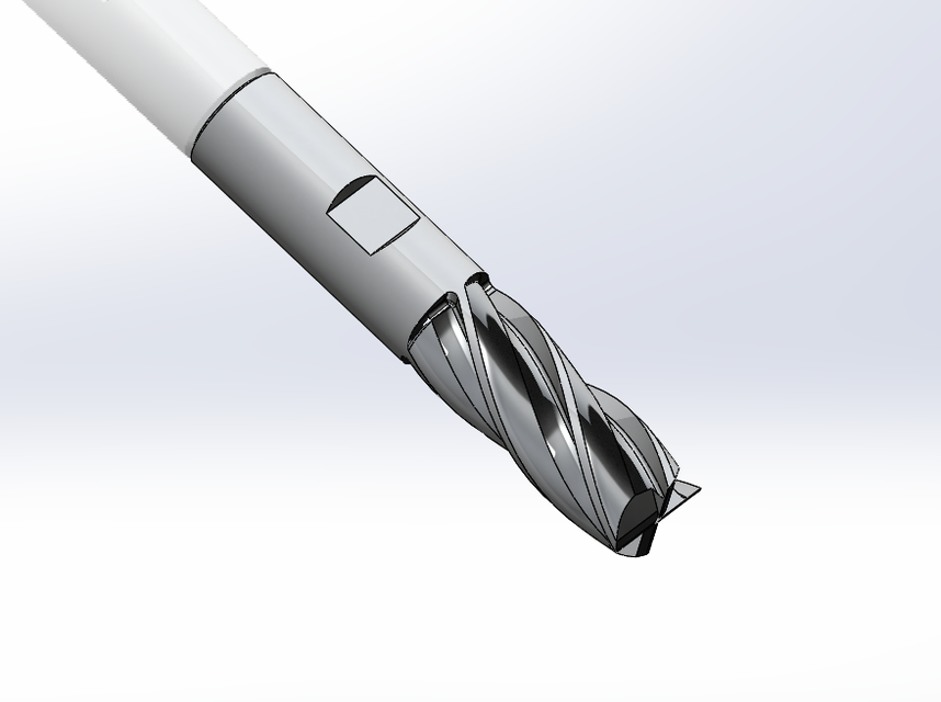END MILL 58 3D CAD Model Library GrabCAD