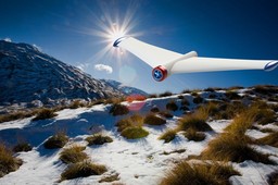 Mid-tube onewing EDF model aircraft. 
