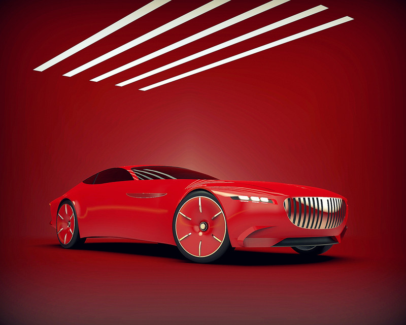 mercedes benz vision maybach 6 3d cad model library grabcad