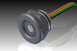 Male Threaded Nano Circular Panel Mount Connector - Omnetics
