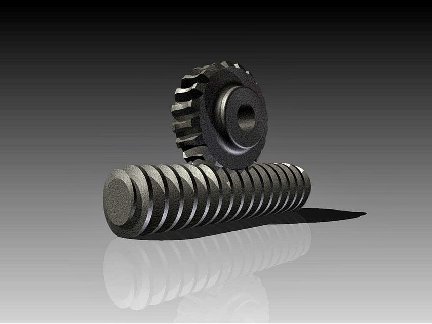 Worm Gear 3D CAD Model Library GrabCAD