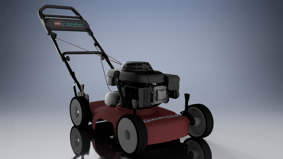 Self-propelled Lawn Mower | 3D CAD Model Library | GrabCAD