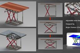 Table Height Adjustment Mechanism