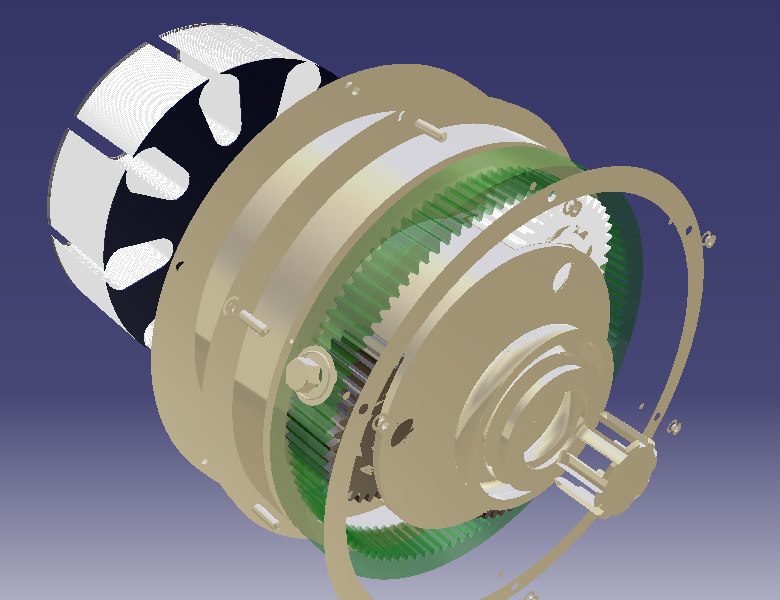 Generator and gearbox 3D CAD Model Library GrabCAD