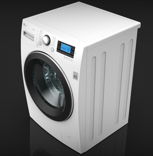 LG Washing Machine. (FH495BDS2) 3D CAD Model Library GrabCAD