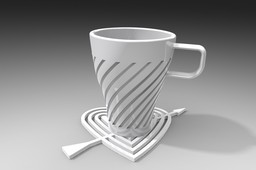 Heart mug coaster