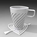 Heart mug coaster