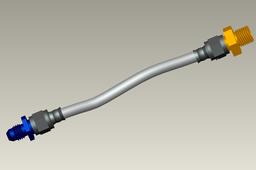 AN and MS fitting hose -- general representation only - threads and crimp not correct