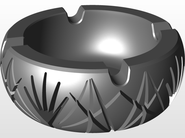 Ashtray. Exterior lighting 3D CAD Model Library GrabCAD