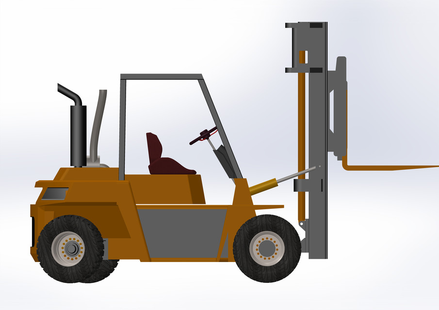 Forklift 3D CAD Model Library GrabCAD