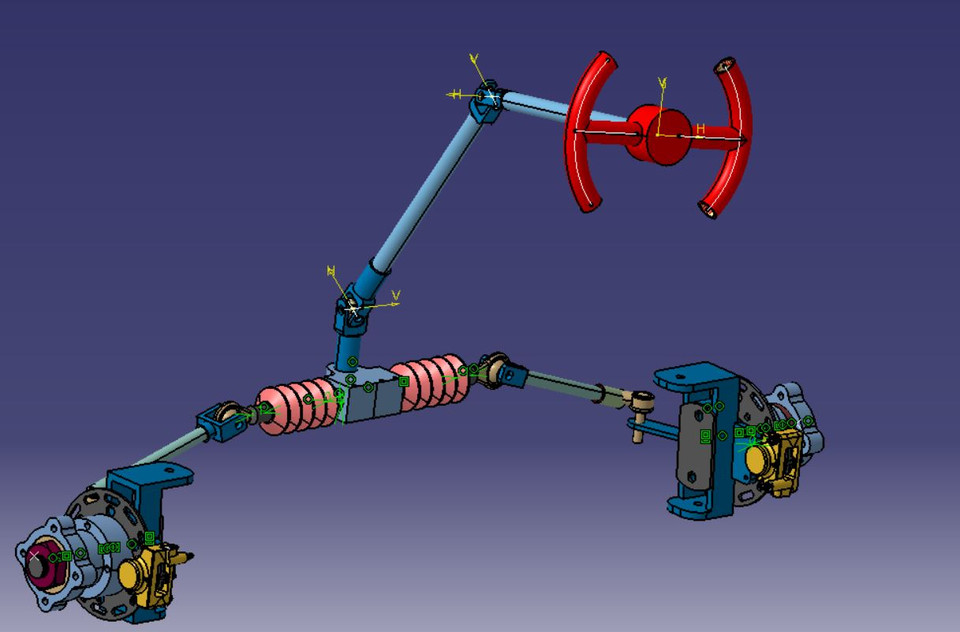 Baja Steering Assembly 3d Cad Model Library Grabcad