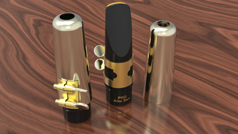 Alto Saxophone Mouthpiece 3D CAD Model Library GrabCAD