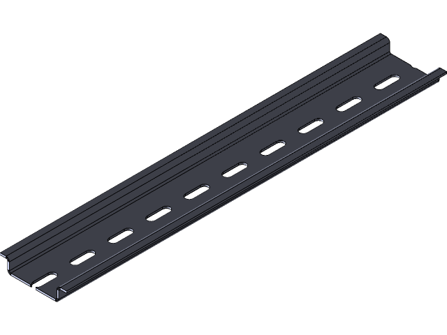 DIN рейка 35х7,5 | 3D CAD Model Library | GrabCAD