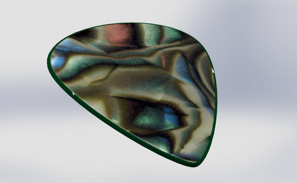 Guitar Pick 3D CAD Model Library GrabCAD