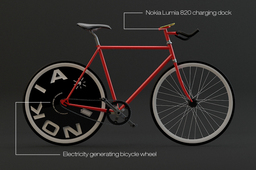 Nokia Lumia Power Generating Bicycle Wheel