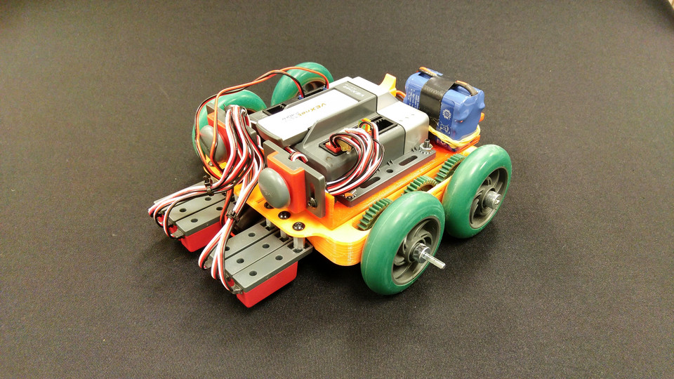 Line follower Chassis for Vex EDR systems 3D CAD Model Library GrabCAD