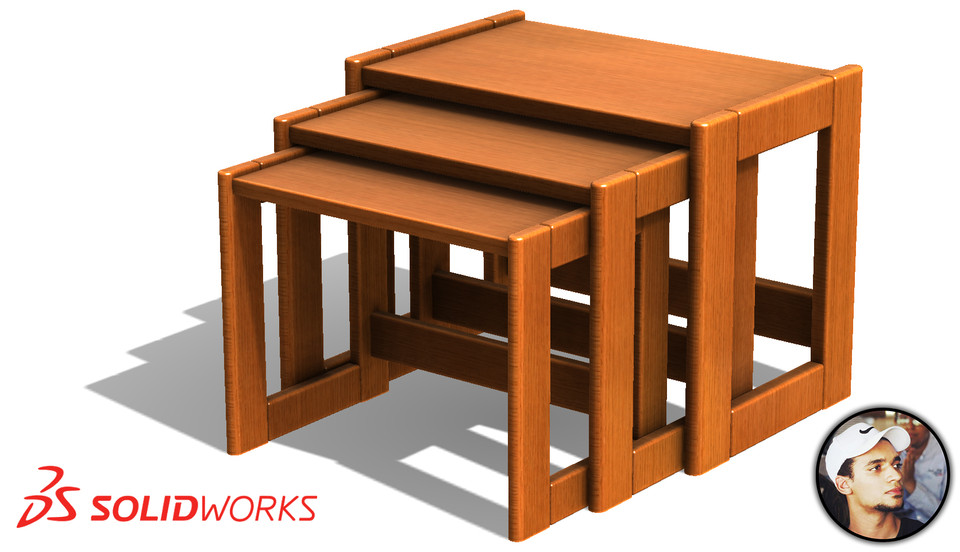 3 Mini Tables Artistic Modern Design Ver.2
