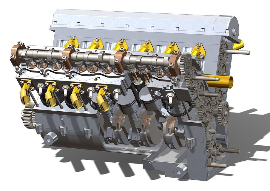 Simple Example Engine Cad Free CAD Designs, Files & 3D Models | The GrabCAD Community Library