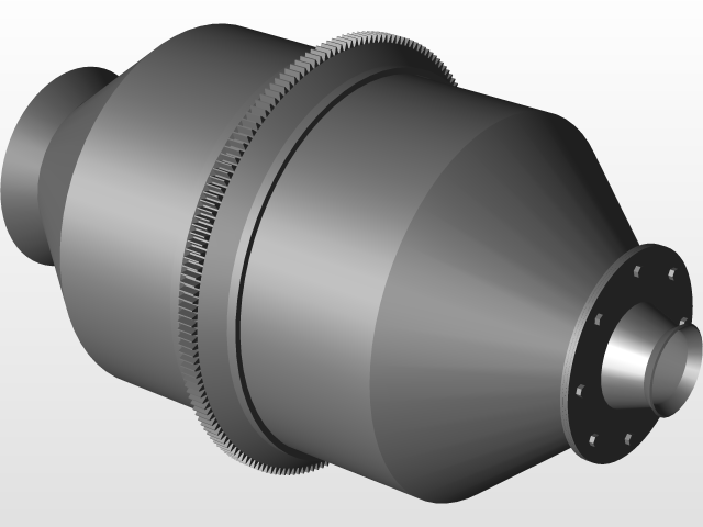 reversible concrete mixer drum