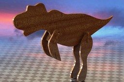 TIRANOSSAURO REX DE MADEIRA DE BRINQUEDO
