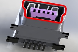 Mini USB Type B SMD Mount Female Connector