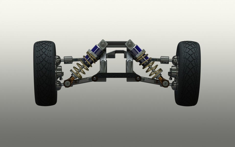 Double Wishbone Suspension 3D CAD Model Library GrabCAD