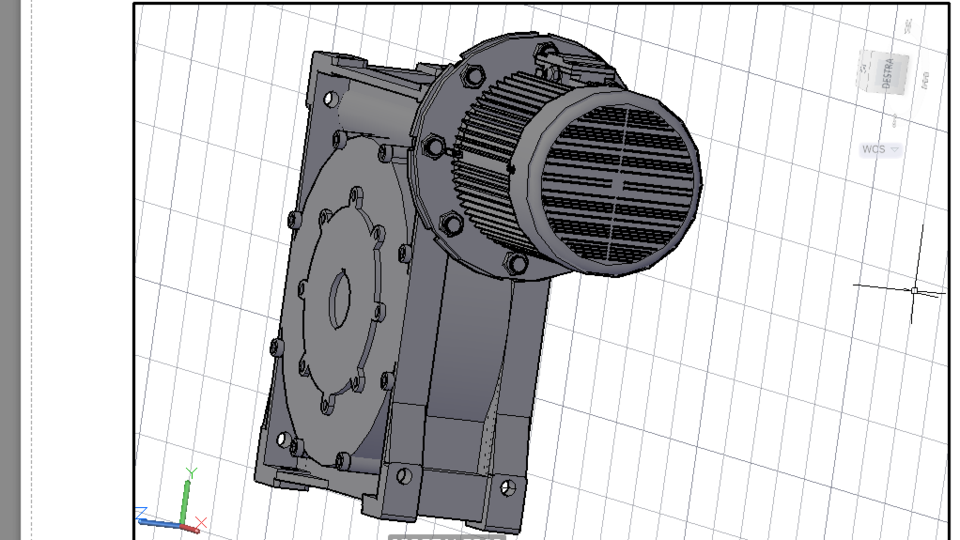 Electric motor with gearbox 3D CAD Model Library GrabCAD