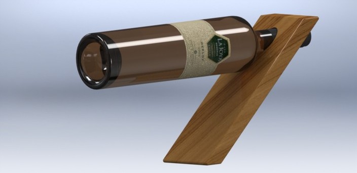 cad file wine bottle Bottle Wine Holder Magic
