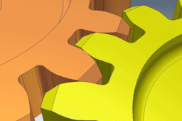 15 Tooth & 18 Tooth gears meshing